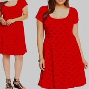 Red Torrid size 3 bicycle dress